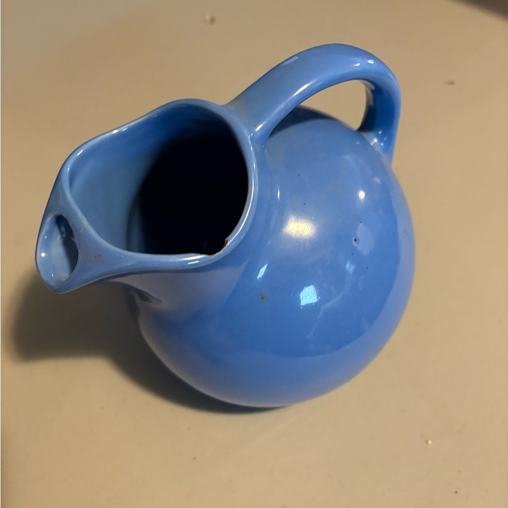 Vibrant Blue Ceramic Pitcher